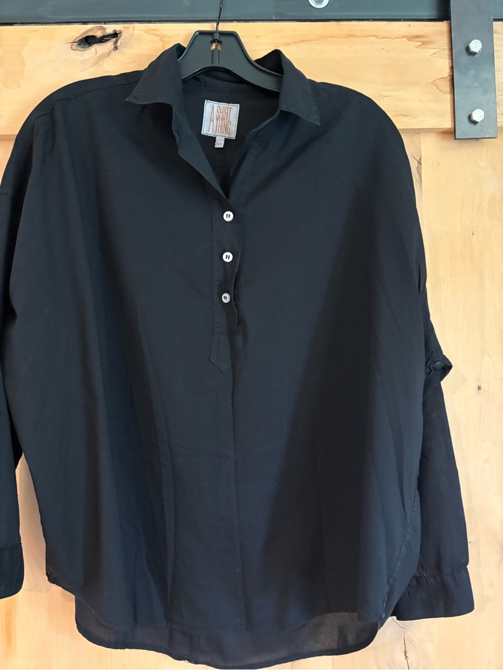 A Shirt Thing: Black Button-Front Collared Shirt